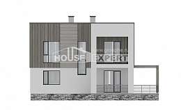 150-017-П Проект двухэтажного дома, современный дом из твинблока Майкоп, House Expert