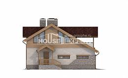 165-002-П Проект двухэтажного дома мансардный этаж, гараж, компактный загородный дом из бризолита Майкоп, House Expert