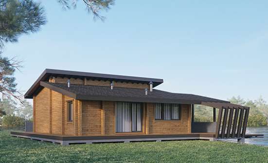 100-007-П Проект бани из дерева Майкоп | Проекты одноэтажных домов от House Expert
