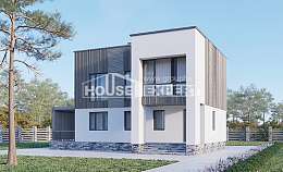 150-017-П Проект двухэтажного дома, красивый загородный дом из поризованных блоков Майкоп, House Expert