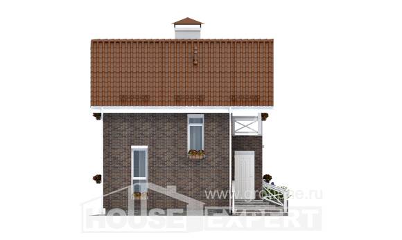 045-001-Л Проект двухэтажного дома с мансардным этажом, недорогой коттедж из твинблока Майкоп, House Expert