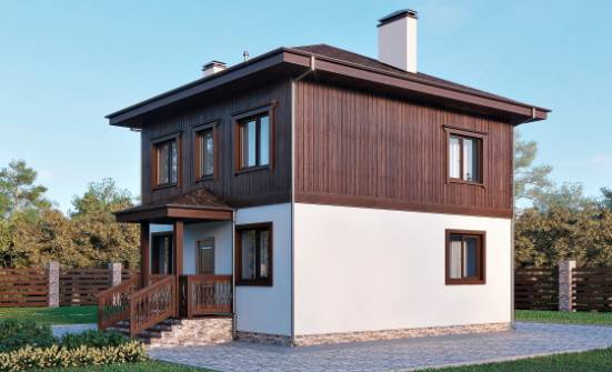 100-006-Л Проект двухэтажного дома, простой дом из керамзитобетонных блоков Майкоп | Проекты домов от House Expert