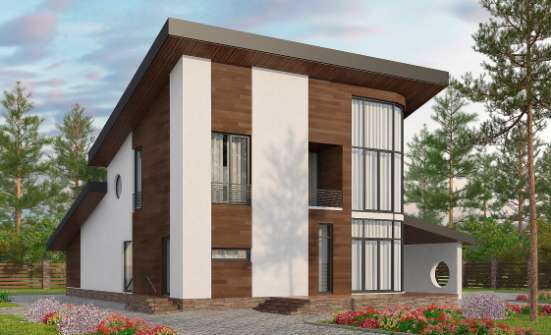 230-001-П Проект двухэтажного дома с мансардой, современный дом из кирпича, Майкоп